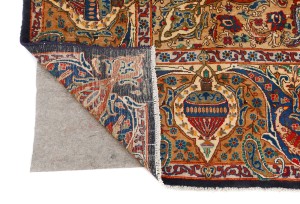 Vintage Purple-navy Pictorial 10X13 Kashmar Persian Rug