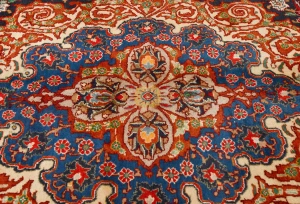 Vintage Purple-navy Pictorial 10X13 Kashmar Persian Rug