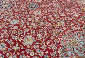 Vintage Traditional Floral 9'7X13'6 Kerman Persian Rug