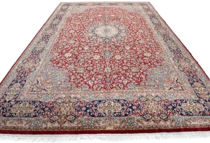 Vintage Traditional Floral 9'7X13'6 Kerman Persian Rug
