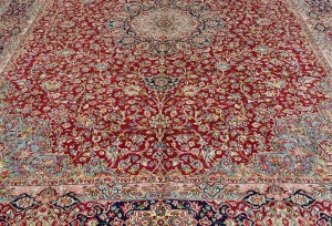 Vintage Traditional Floral 9'7X13'6 Kerman Persian Rug