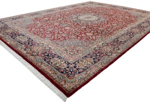 Vintage Traditional Floral 9'7X13'6 Kerman Persian Rug
