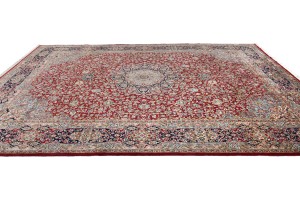 Vintage Traditional Floral 9'7X13'6 Kerman Persian Rug