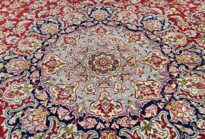Vintage Traditional Floral 9'7X13'6 Kerman Persian Rug
