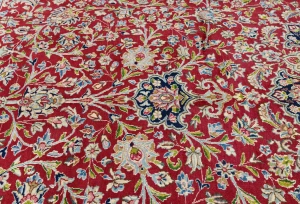 Vintage Traditional Floral 9'7X13'6 Kerman Persian Rug