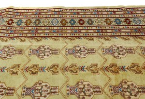 Beige Vintage Allover Tribal 7X9 Turkoman Persian Oriental Rug