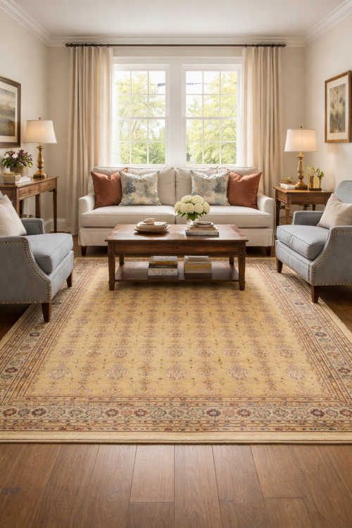 Vintage Allover Tribal 7X9 Turkoman Persian Rug