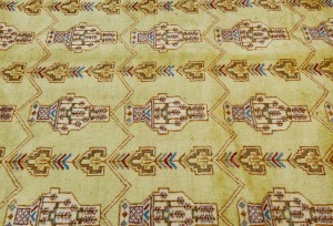 Beige Vintage Allover Tribal 7X9 Turkoman Persian Oriental Rug