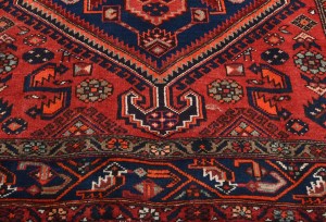 Vintage Red Tribal 4'5X6'7 Hamedan Persian Rug