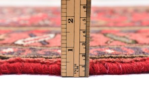 Vintage Geometric Red 3'6X6'3 Hamedan Persian Rug