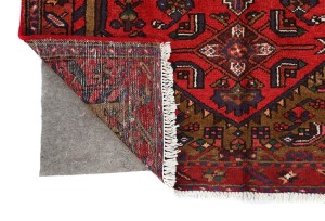 Vintage Geometric Red 3'6X6'3 Hamedan Persian Rug