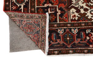 Bittersweet Red Vintage Traditional Geometric 8X11 Heriz Persian Oriental Rug