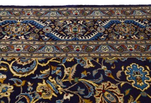 Vintage Dark Navy Traditional 10X13 Kashmar Persian Oriental Rug