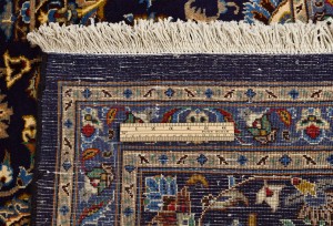 Vintage Dark Navy Traditional 10X13 Kashmar Persian Oriental Rug