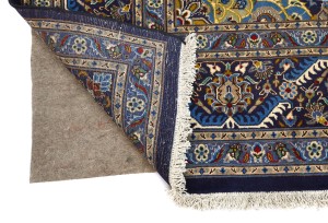 Vintage Dark Navy Traditional 10X13 Kashmar Persian Oriental Rug