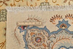 Semi Antique Beige Traditional 9X13 Kashan Persian Oriental Rug