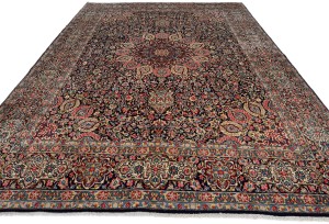 Vintage Traditional Floral 10X13 Kerman Persian Rug