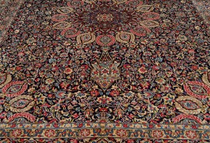 Vintage Traditional Floral 10X13 Kerman Persian Rug