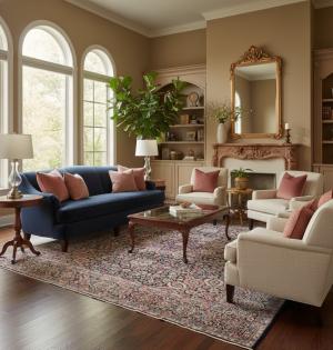 9'9 X 13'3 Hand Knotted Kerman Floral Persian Wool Rug