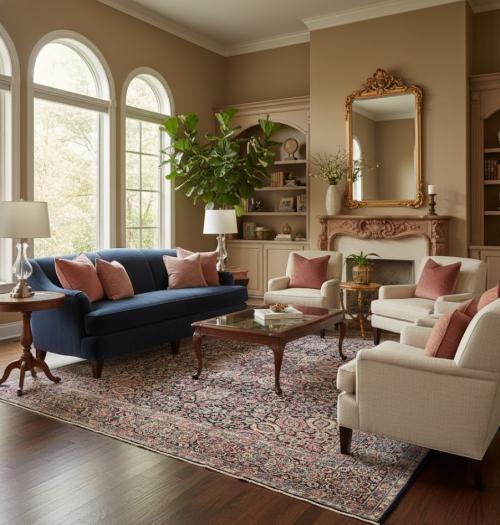 9'9 X 13'3 Hand Knotted Kerman Floral Persian Wool Rug