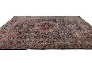 Vintage Traditional Floral 10X13 Kerman Persian Rug
