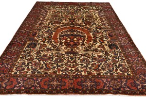 Vintage Floral Traditional 7'0X9'6 Bakhtiari Persian Rug