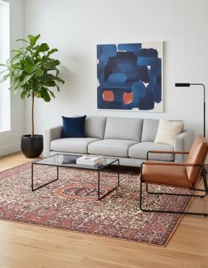 Vintage Floral Traditional 7'0X9'6 Bakhtiari Persian Rug