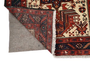 Vintage Cream Tribal 3X15 Karajeh Persian Runner Rug