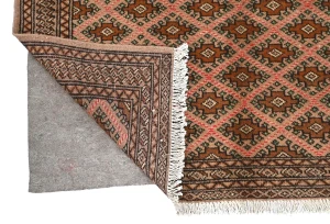 Vintage Geometric Tribal 3'6X4'8 Turkoman Persian Rug