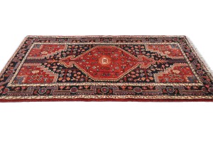 Vintage Red Tribal 3'7X6 Hamedan Persian Oriental Rug