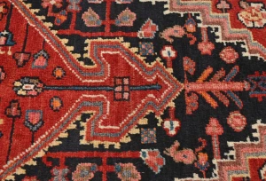 Vintage Red Tribal 3'7X6 Hamedan Persian Oriental Rug