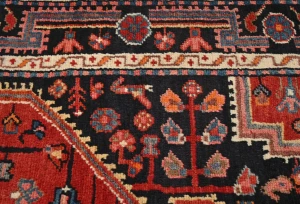 Vintage Red Tribal 3'7X6 Hamedan Persian Oriental Rug
