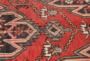 Vintage Charcoal Tribal 3X6 Hamedan Persian Rug