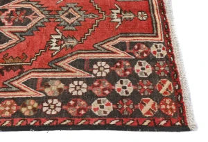 Vintage Charcoal Tribal 3X6 Hamedan Persian Rug