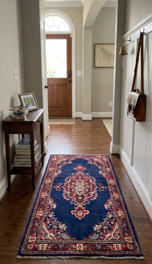 Vintage Classic Traditional 2'4X4'2 Kashan Persian Rug