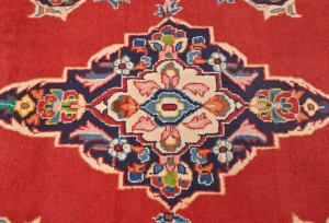 Vintage Red Traditional 2'7X4'5 Kashan Persian Rug