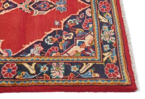 Vintage Red Traditional 2'7X4'5 Kashan Persian Rug