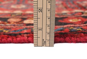 Vintage Red Tribal 4X9 Hamedan Persian Runner Rug