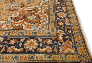 Golden Beige Vintage Floral Traditional 8X11 Heriz Persian Oriental Rug