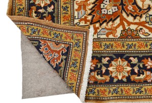 Golden Beige Vintage Floral Traditional 8X11 Heriz Persian Oriental Rug