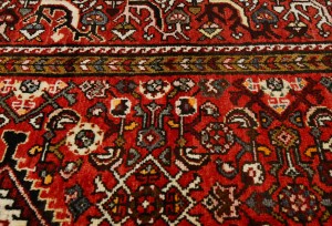 Red Vintage Tribal 4'7X6'8 Hossainabad Persian Oriental Rug