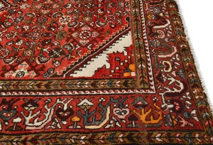 Red Vintage Tribal 4'7X6'8 Hossainabad Persian Oriental Rug