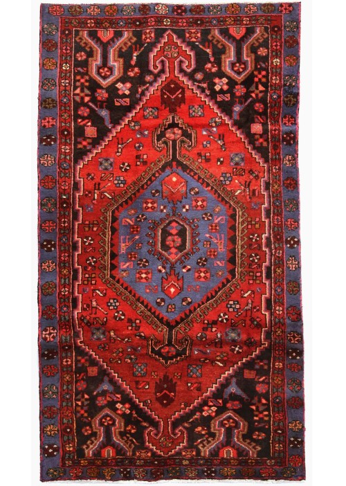 Vintage Red Tribal 4X7 Hamedan Persian Oriental Rug