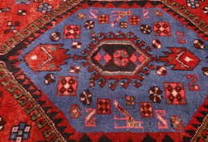 Vintage Red Tribal 4X7 Hamedan Persian Oriental Rug