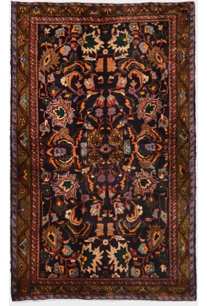 Dark Purple-navy Vintage Floral 4X7 Gholtogh Persian Rug