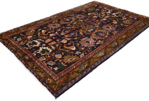 Dark Purple-navy Vintage Floral 4X7 Gholtogh Persian Rug