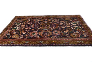 Dark Purple-navy Vintage Floral 4X7 Gholtogh Persian Rug