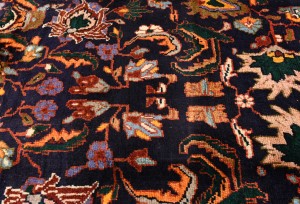 Dark Purple-navy Vintage Floral 4X7 Gholtogh Persian Rug