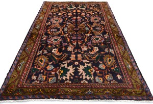Dark Purple-navy Vintage Floral 4X7 Gholtogh Persian Rug