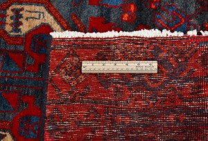 Vintage Tribal Charcoal Gray 4X8 Hamedan Persian Rug